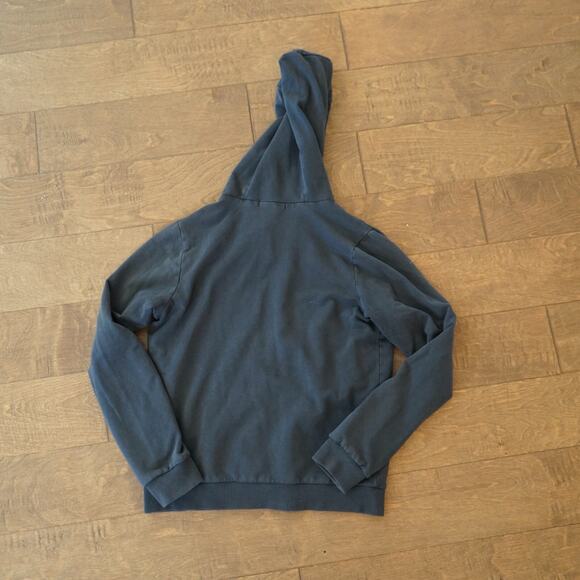 Marine Layer Full Zip Hoodie Womens Small Black Charcoal Long Sleeve Drawstring - Picture 5 of 10